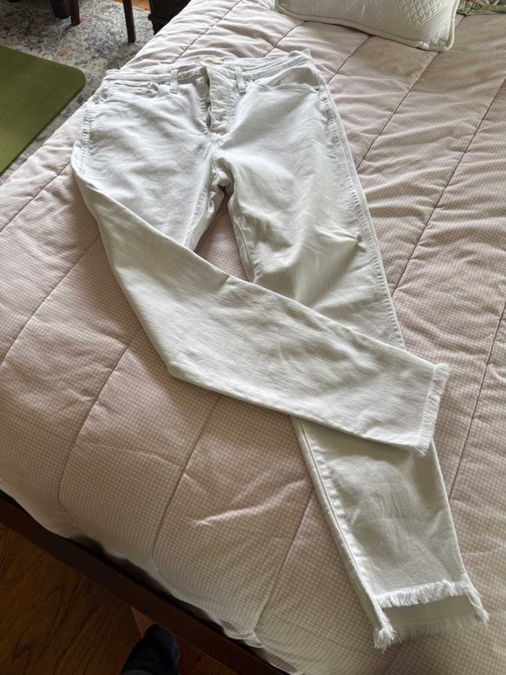 Madewell Off-White Button-Fly Denim Jeans